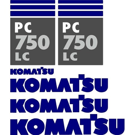 Aftermarket Komatsu PC 750 LC Excavator Decal Set KMPC750-7DECALSET